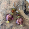Glass hearts with agate chips
