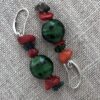 Green glass with gemstone chips