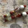 Long strand of mixed beads including agate