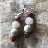 Small agate & white glass+calcite beads