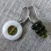 Pair with a difference! Bunch of glass grapes & white circular bead